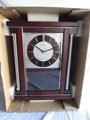 BULOVA THAYER WESTMINSTER CHIMING PENDULUM MANTEL CLOCK WOOD CASE B7655 NEW