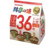 Marukome Miso Soup Ryotei no Aji 4 Flavors, Pack of 36 Japanese Instant Miso Soups (Wakame Seaweed, Green Onions, Tofu, Aburaage)