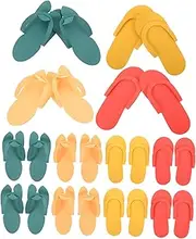 MOTHNUR 12pairs Reusable Pedicure Slippers Anti- Footwear for Spa Travel Home Use Breathable Comfortable Lightweight Material Assorted Styles for Guests Salons