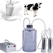 Milking Machine for Cows, Automatic Portable Livestock Milking Equipment, with 2 Teat Cups Adjustable Vacuum Pump Food Silicone Grade Hose,for-Cattle