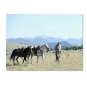 Montana Horse Rancher by Preston Hanging Art Piece, 24"x32"