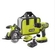 Ryobi One+ 18V Cordless Drill and Driver Tool Combo Kit - p1816