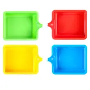 4 Pcs Paint Tray Pointy Tip Painting Plate Watercolor Palette Blush Paints