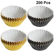 200 PCS Tins Muffin Paper Cups Noble Class Cupcake Decorations