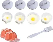 Silicone Egg Boil - Silicone Poached Egg Cups for Boiling Eggs - Poached Egg Holder Mold, Hardboiled Egg Making, Poached Egg Cooker, 4 Egg Cups, Silicone Egg Cook