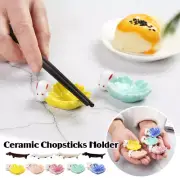 Ceramic Chopsticks Holder Set Chopsticks Pillow Home Decor Spoon Holder Mini