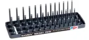 Hansen Global 14023 1/4_ Drive Metric 3 Row Socket Tray