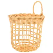 Tall Wicker Basket with Lid Plant Woven Hanging Storage Laundry