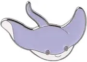 [Pierced Republic] Stingray Enamel Lapel Pin Badge with Safety Backing, enamel, non gem type