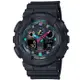 CASIO G-SHOCK 螢光色彩 虛擬世界雙顯腕錶 GA-100MF-1A