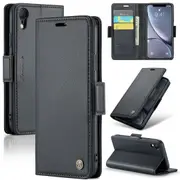 CaseMe iPhone XR Folio Wallet Case Cover Apple Side Closure iPhoneXR [Black]