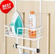 Over Door Ironing Board Hanger & Iron Holder, Fits 1 3/4" Doors, White
