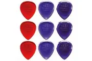 9 x Jim Dunlop Stubby Guitar Picks Mixed 1mm, 2mm & 3mm Jazz Made in USA