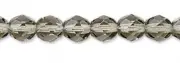 50 Black Diamond Faceted Round Glass Beads 6MM