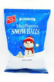 Kathy Kaye Mini Popcorn Snow Balls 1oz Bags - 2 Pack, 4 Pack, Case of 12