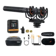 Comica VM40 Shotgun Microphone with Wireless Microphone for Camera, Smartphone,