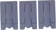 Gadpiparty 3 Pcs Mobile Phone Holder Type Mighty Item Surface Stand Stick Portable Mounted Wallet Cell Slot Any Label Compatible Silicone Phone Holder Phone Credit Holder Phone Id Holder Grey
