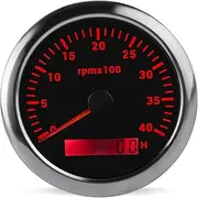 WATERWICH 4000RPM Tachometer 85mm 3 3/8 inches 7 Colors for Car Marine Vehicle Boat