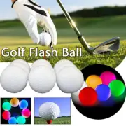 6x Sports LED Golf Balls Glow In The Dark Night Light Up Luminous Random Color