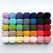 24g Assorted tufting Yarn,Colored Milk Cotton Yarn,8ply Knitting Weaving 100% Acrylic Yarn Thread for tufting Gun and Punch Needle,3.5mm Crochet Hook Yarn for Carpet/Sweater/Scarf