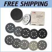 Premium Hook & Loop 5-Inch Wet/Dry Sandpaper Set with Interface Pad - 100 Discs