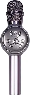 Laser Karaoke Handheld Bluetooth Microphone Speaker USB, Wireless Speaker Machine for Android & iOS (Black), 4 in 1 Portable
