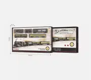 Retro Railroad Train Set with Sound Light Steam Train Locomotive Gas Tank Round 1116mm