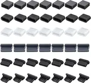 42 PCS 6 Types USB Anti Dust Cover Plugs, USB Type-C Dust Stopper, Silicone Soft Micro USB Cap Port Protector, Anti Dust Cover Protector Plugs Cap for USB A, Type C, Micro USB Female and Male Ports