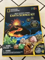 National Geographic Mega Science Kit Earth Science Kit Crystals Volcano Gemstone