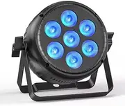 4-in-1 RGBW Par Lights, LED Stage Lighting Aluminum Strobe Stage Light DMX512 Uplights with Sound Activated, Party Lights for Church DJ Disco Club Wedding Concerts Christmas 7 * 30W