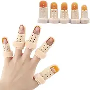 5 Pieces Finger Splint, Finger Support, Straighten Finger Plastic Finger Protector for Finger Arthritis, Trigger Finger and Finger Joint Pain (Colour of Skin, One Size)