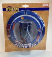 Marvel Spiderman & Doc Ock 3 Piece Dinner Set (Plate, Bowl, Cup) NEW 2002