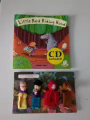 NEW. Little Red Riding Hood Finger Puppets & Flip Up Book W CD. JB