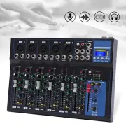 7-Channel Mixing Board Bluetooth Studio Audio Mixer DJ Sound Mixing Console