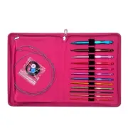12Pairs Interchangeable Aluminum Circular Knitting Needle for Sweater Sock Bag