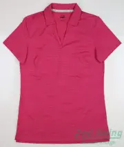New Womens Puma Cloudspun Coast Polo Small S Orchid Shadow Heather MSRP $55