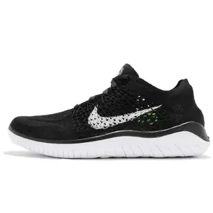 Nike 慢跑鞋 Wmns Free RN Flyknit 2018 黑白 針織 女鞋 942839-001