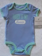 New with Tags Carters Girls Newborn Size Top Shirt Daddy is My Favorite