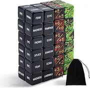 48 Pieces Ability Counter Dice,Black MTG Dice Counter,MTG Life Counter 1/+1,Massive Creature Stats Buff MTG Keyword Counters,MTG Dice Set for MTG,Card Games Accessories