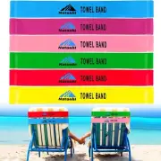 Natonhi 6 Pack Towel Bands,Towel Bands Yellow, Blue, Pink, Green, Red, Purple