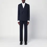 [Tagliatore] Navy blue double-breasted wool suit 52 IT Blue