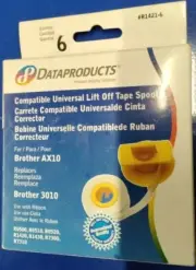 Data products compatible universal lift off tape spool brother 6-pack