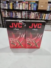 2 - JVC T-120 SX 6 hrs VHS Tape NEW & SEALED VCR Tape FREE SHIPPING