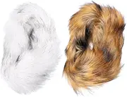 [TEMPNAP] Fluffy Faux Fur Hat for Women Warm Headwrap Elastic Earmuffs Ski Beanies
