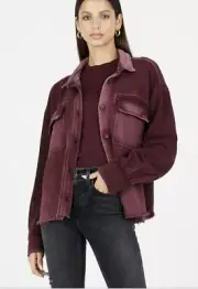 Revolve Cotton Citizen $365 French Terry Brooklyn Button Down Top Sz L NWT