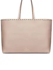 Valentino Garavani Rockstud Grainy Calfskin Tote Grain