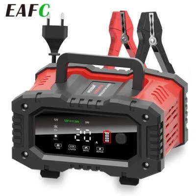 20A/10A Smart Car Battery Charger Maintainer 12V 24V LiFePO4 AGM Trickle Charger