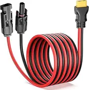 AWXYG 10FT Solar to XT60 Charge Extension Cable 12AWG Solar Connector to XT60 Adapter Extension Cable for Solar Panel to LiFePO4 Battery RV Portable Power Station Solar Generator