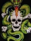 Vintage 2002 Scorpio #1823 Blacklight Poster Dragon Skull 23"X35" SJ ART