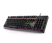 K47 104 Anti-ghosting Keys Wired Mechanical Blue Switches Keyboard Game LED Rainbow Gaming Backlit Keyboard for Laptop